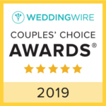 Wedding photography award from WeddingWire Couples' Choice Award in 2019