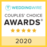 Wedding photography award from WeddingWire Couples' Choice Award in 2020